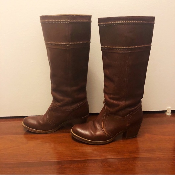 burgundy leather riding boots